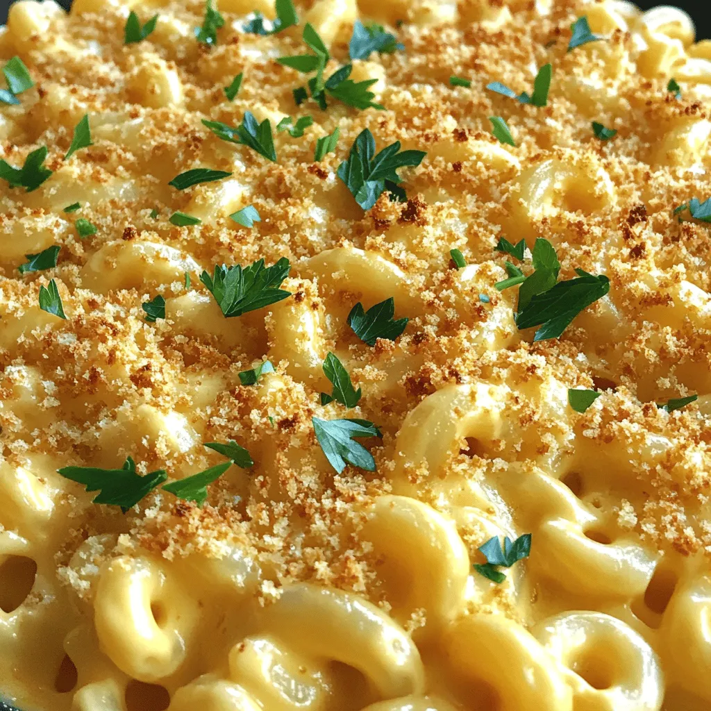 To make the best easy baked macaroni and cheese, you need simple yet key ingredients. The star of this dish is elbow macaroni, a classic choice that holds the creamy cheese sauce well. You will need eight ounces of elbow macaroni to serve about six to eight people.
