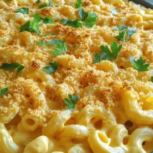 To make the best easy baked macaroni and cheese, you need simple yet key ingredients. The star of this dish is elbow macaroni, a classic choice that holds the creamy cheese sauce well. You will need eight ounces of elbow macaroni to serve about six to eight people.