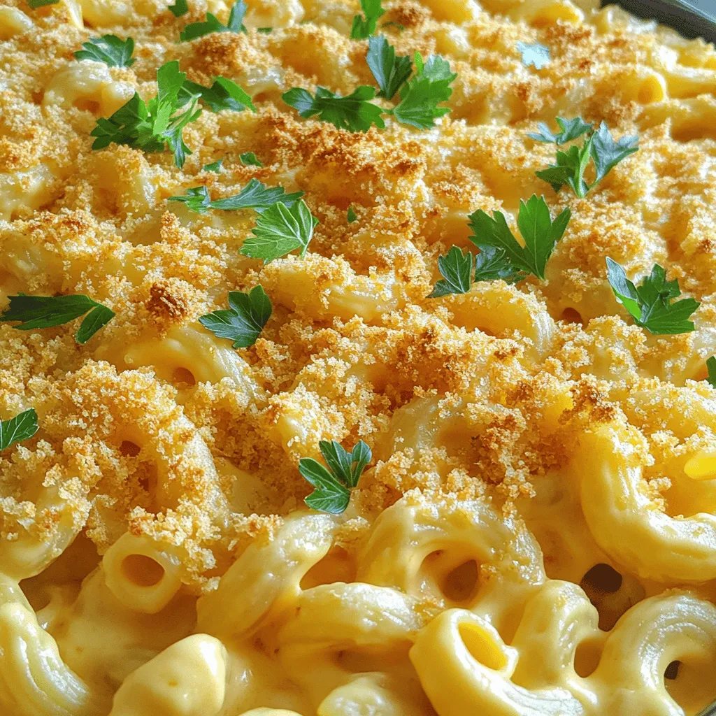 To make the best easy baked macaroni and cheese, you need simple yet key ingredients. The star of this dish is elbow macaroni, a classic choice that holds the creamy cheese sauce well. You will need eight ounces of elbow macaroni to serve about six to eight people.