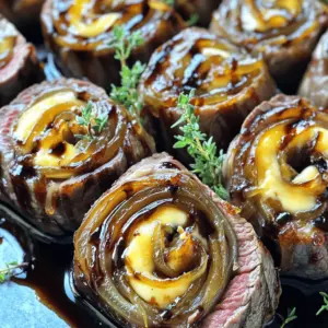 To make French Onion Steak Pinwheels, you need fresh and simple ingredients. The key is to balance flavors. Here’s what you will need: