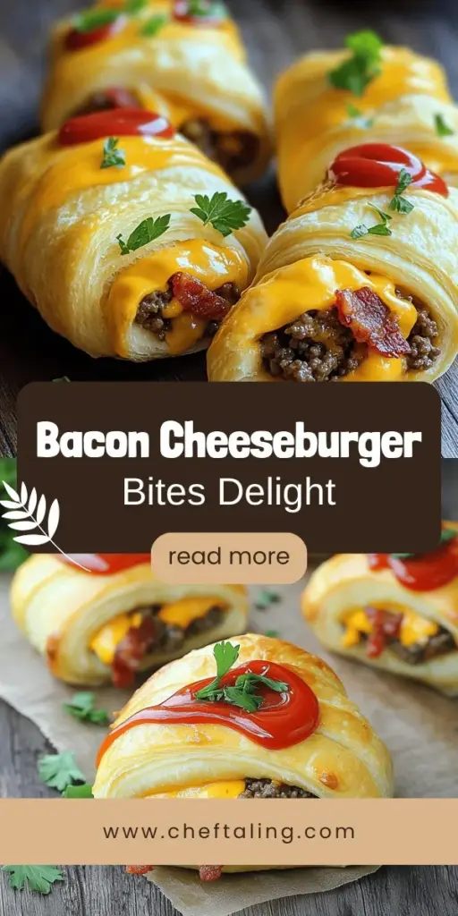 Looking for a delicious and easy snack that your family will adore? Try making Bacon Cheeseburger Roll-Ups! This simple recipe combines the classic flavors of bacon and cheese in bite-sized, flaky crescent rolls. Perfect for game nights or quick meals, these roll-ups are fun to customize and easy to dip in your favorite sauces. Click through to discover the full recipe and get ready to impress at your next gathering or family dinner!