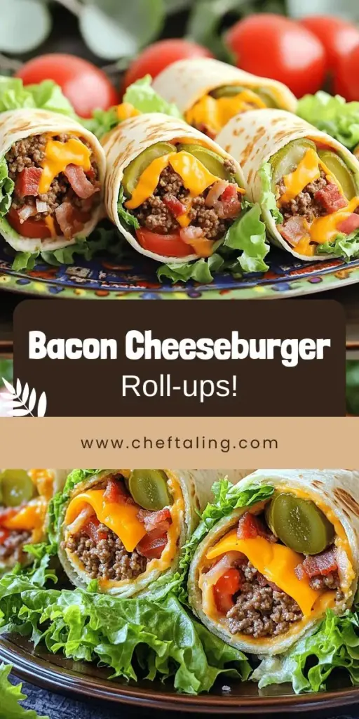 Get ready to delight your taste buds with the Ultimate Bacon Cheeseburger Tortilla Roll-ups! These fun and flavorful snacks pack all the juicy goodness of a classic cheeseburger into easy-to-eat rolls, perfect for parties or quick lunches. Kid-approved and super customizable, they make a fantastic appetizer that everyone will love. Ready to whip up this tasty recipe? Click through for the full details and get rolling in the kitchen!