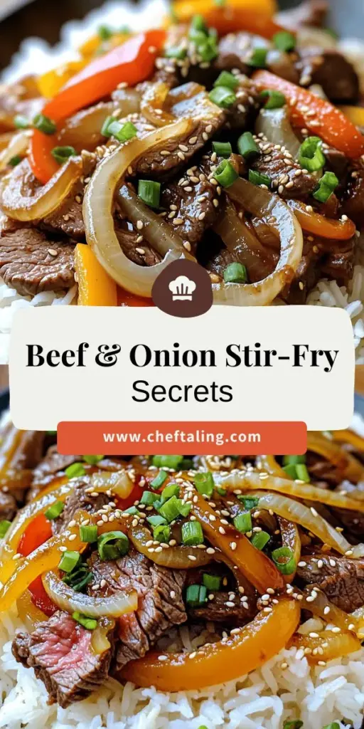 Elevate your cooking game with our ultimate guide to making a delicious Chinese Beef and Onion Stir-Fry! Discover essential tips on selecting the best beef cut, the right onions, and must-have sauces for authentic flavor. Learn how to tenderize beef and master quick cooking techniques that keep your veggies crisp. Ready to impress your family and friends with a stunning meal? Click through to explore the full recipe and bring this tasty stir-fry to your kitchen!