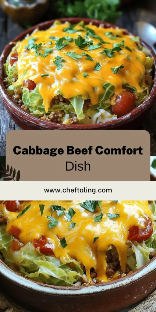 Discover the perfect family dinner with this Comforting Cabbage and Ground Beef Casserole recipe. Bursting with flavor, this cozy dish combines layers of tender cabbage, savory ground beef, and melted cheese for a meal that warms both bellies and hearts. Easy to prepare and great for leftovers, this casserole is ideal for busy nights. Click through to explore the full recipe and learn tips on customizing your casserole for a delightful twist!