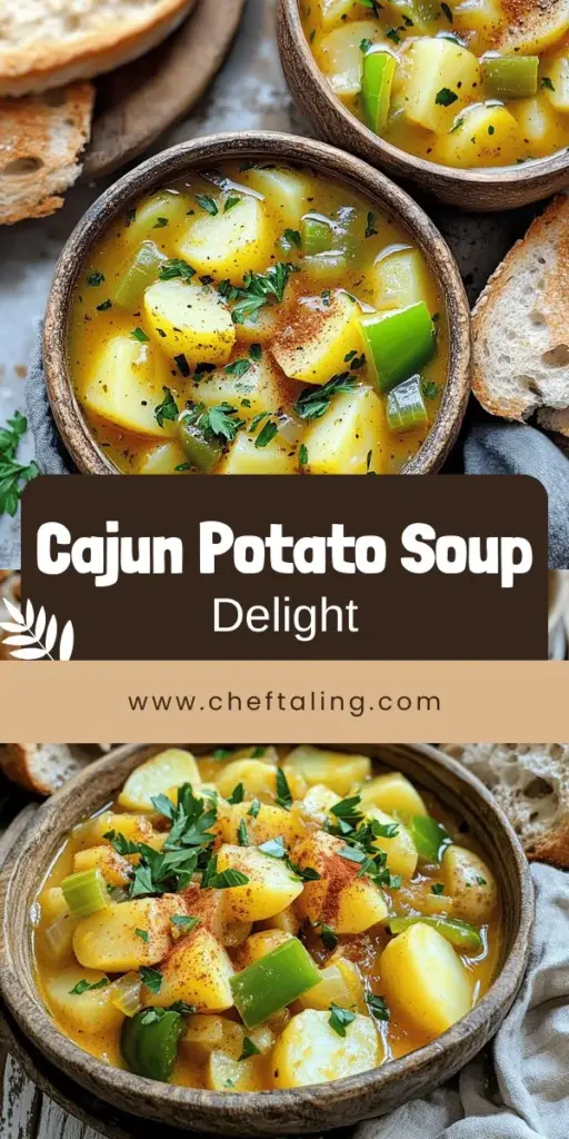 Warm your heart with a bowl of Cajun Potato Soup, a hearty and flavorful comfort dish perfect for any occasion. This creamy soup blends satisfying potatoes with the bold kick of Cajun spices, creating an irresistible meal. Discover simple ingredients, step-by-step cooking tips, and delightful variations to elevate your kitchen game. Ready to make your own Cajun potato soup? Click through for the full recipe and let the cooking begin!