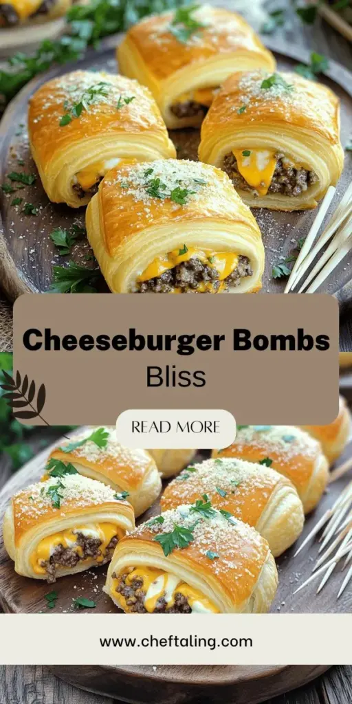 Upgrade your snack game with Garlic Parmesan Cheeseburger Bombs, the ultimate savory treat! These delicious bites are filled with juicy beef and melty cheese, delivering bold flavors in every mouthful. Perfect for game days, parties, or cozy nights in. Follow our easy recipe to whip up these crowd-pleasers and impress your friends and family. Click through to discover how to make these tasty snacks today!