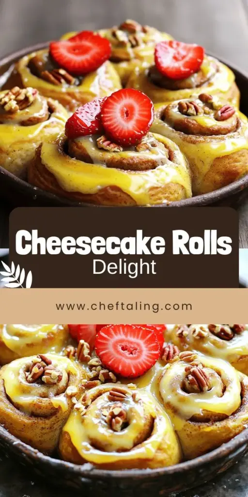 Indulge in a delightful twist on a classic dessert with Strawberry Cheesecake Cinnamon Rolls with Pecans. Imagine soft, fluffy rolls filled with rich cheesecake, fresh strawberries, and topped with crunchy pecans. This easy-to-follow recipe will guide you through making these treats from scratch, ensuring they come out perfect every time. Ready to impress your palette? Click through and explore the full recipe to start your baking adventure!