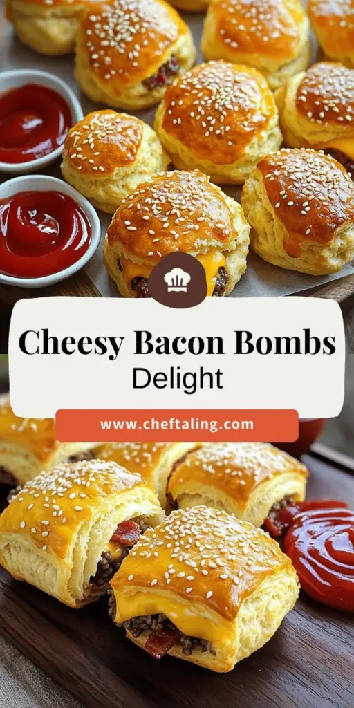 Satisfy your cravings with these Beefy Bacon Cheeseburger Bombs, a delicious fusion of juicy beef, crispy bacon, and gooey cheese wrapped in fluffy dough. Perfect for game nights or family gatherings, this easy recipe delivers maximum flavor in every bite. Discover the key ingredients, preparation tips, and creative serving ideas that will make your bomb treats a crowd favorite. Click to explore the full recipe and elevate your snack game!