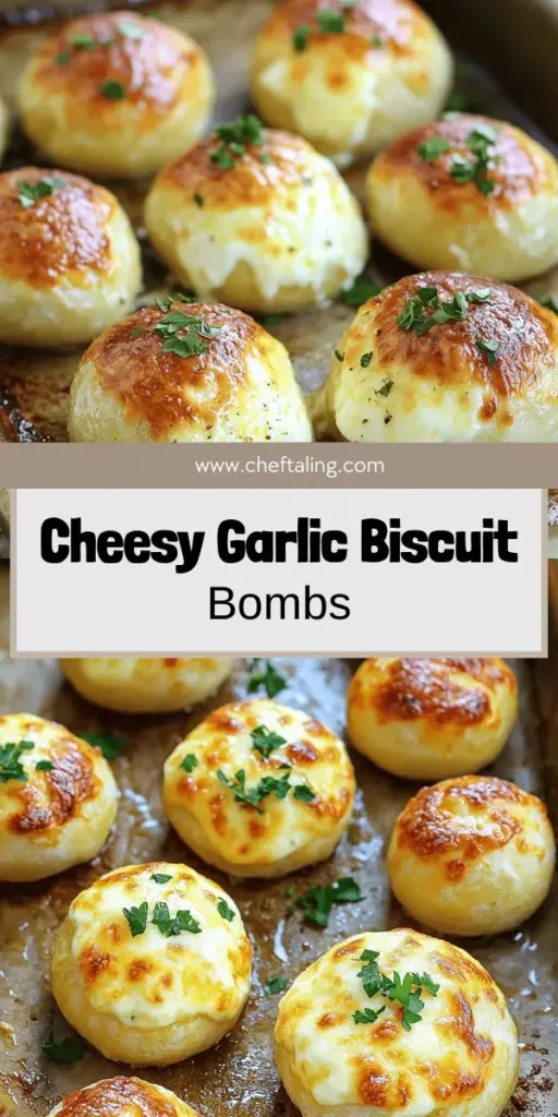 Indulge in the mouthwatering goodness of Pillsbury Biscuit Garlic Butter Cheese Bombs! These easy-to-make snacks are perfect for any occasion, bursting with gooey mozzarella and rich garlic butter flavor. Whether you’re hosting a party or enjoying a cozy night in, these cheesy delights will impress everyone. Click through to discover the full recipe and elevate your snacking game with tips and flavor variations!