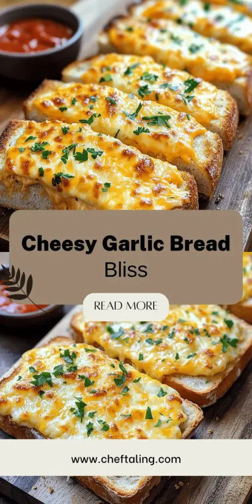 Satisfy your cravings with this Cheesy Garlic Bread Melts recipe that's easy to make and oh-so-delicious! Transform crusty sourdough into a cheesy masterpiece with rich garlic butter and a blend of gooey cheeses. Perfect for parties or cozy dinners, this recipe includes tips for toppings and serving suggestions. Ready to impress your guests? Click through to explore the full recipe and make your snack time extraordinary!