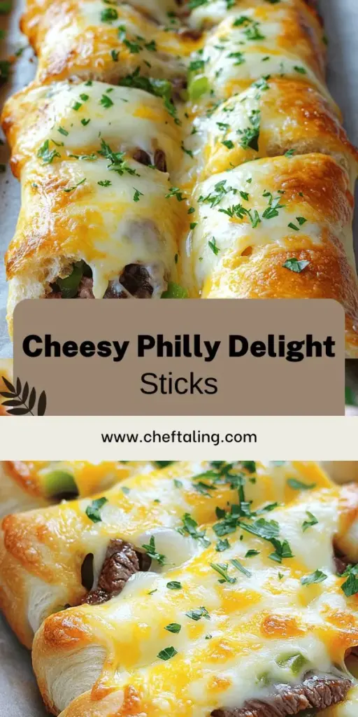 Indulge in the ultimate snack with Philly Cheesesteak Stuffed Cheesy Breadsticks! This delicious twist on a classic combines savory ribeye steak, gooey cheeses, and fresh veggies all wrapped in crispy breadsticks. Perfect for game days or cozy family dinners, these cheesy delights are easy to make and sure to impress. Click through to discover the full recipe and tips for creating this crowd-pleasing appetizer that everyone will love!