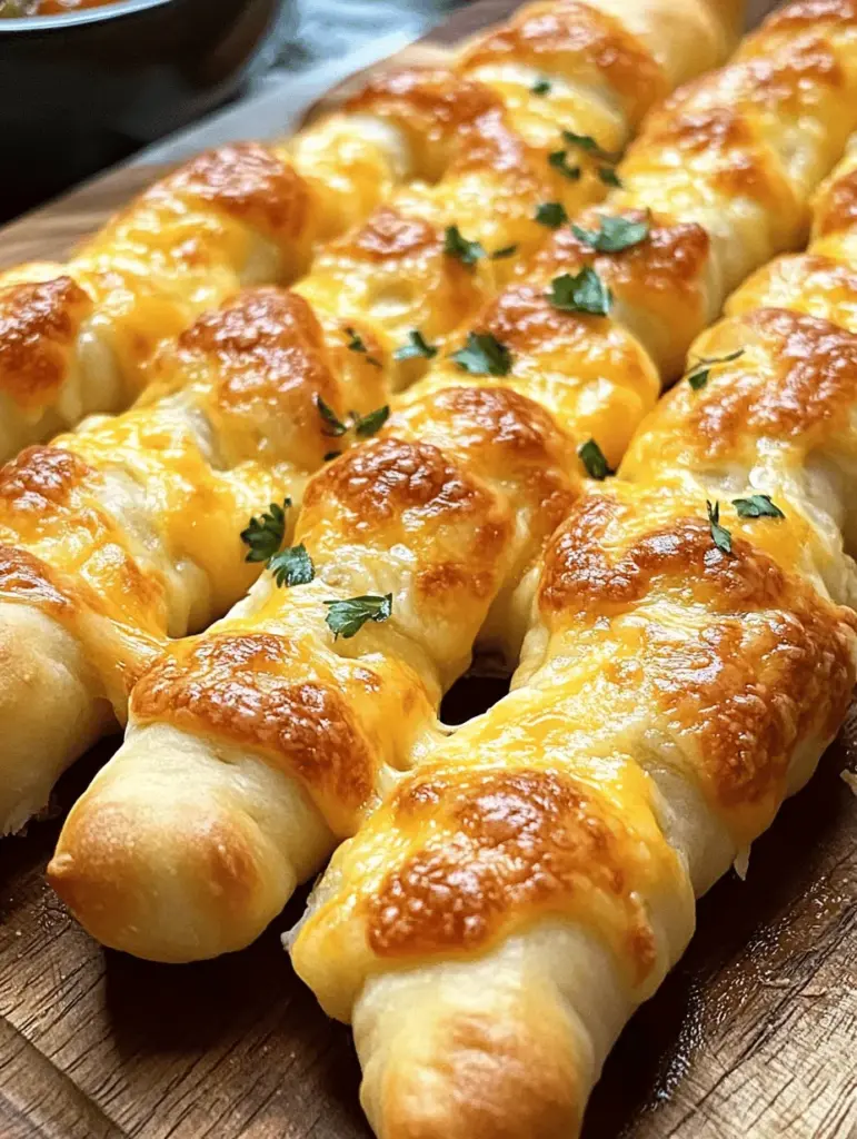 Indulge in the ultimate cheesy goodness with this easy breadsticks recipe! Perfectly soft and flavorful, these breadsticks are loaded with gooey cheese and are sure to be a hit at any gathering. Whether you're serving them as a side dish, appetizer, or snack, they pair beautifully with marinara sauce or garlic butter. Elevate your baking game and enjoy the delightful taste of homemade cheesy breadsticks. Save this recipe for your next cooking adventure!