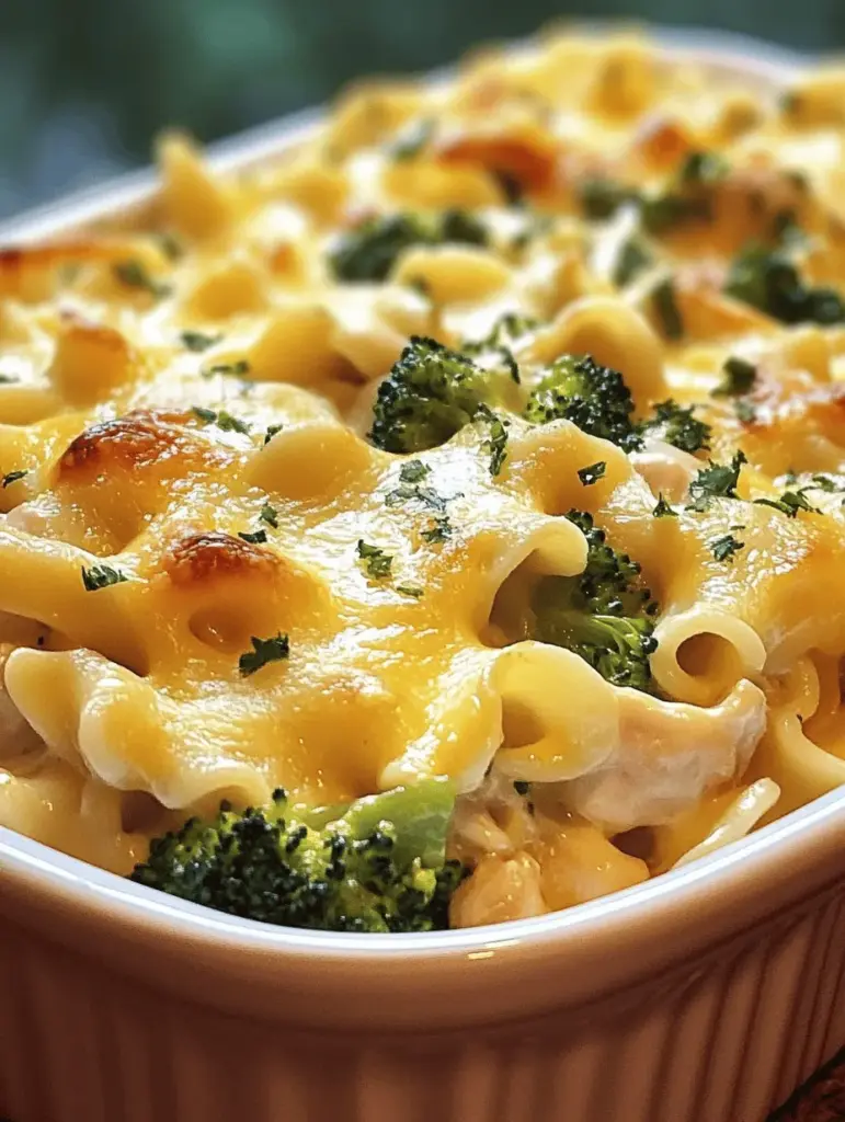Discover the ultimate comfort food with this Cheesy Broccoli Chicken Noodle Bake recipe! Perfect for busy weeknights, this hearty dish combines tender chicken, vibrant broccoli, and gooey cheese all baked to perfection. Easy to prepare and loaded with flavor, it’s a family favorite that guarantees seconds. Transform your dinner routine and treat your loved ones to a warm, delicious meal that everyone will enjoy. Try it out today!
