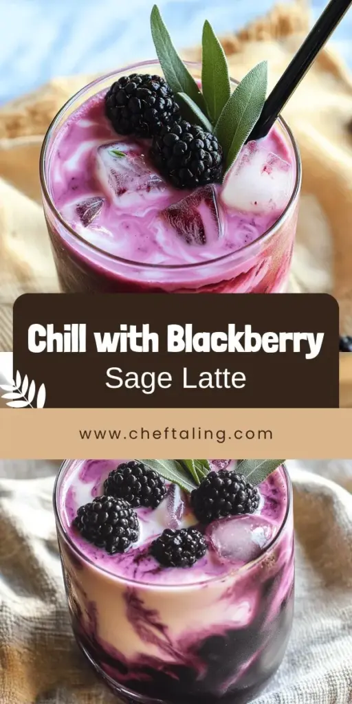 Cool off this summer with a delicious Blackberry Sage Iced Tea Latte that's bursting with flavor! This refreshing drink combines sweet blackberries and aromatic sage for a unique twist on iced tea. Learn how to make this delightful treat at home with easy steps and fresh ingredients. Perfect for impressing your friends and enjoying on hot days, this recipe is a must-try. Click through to explore the full recipe and enjoy a summer sip today!