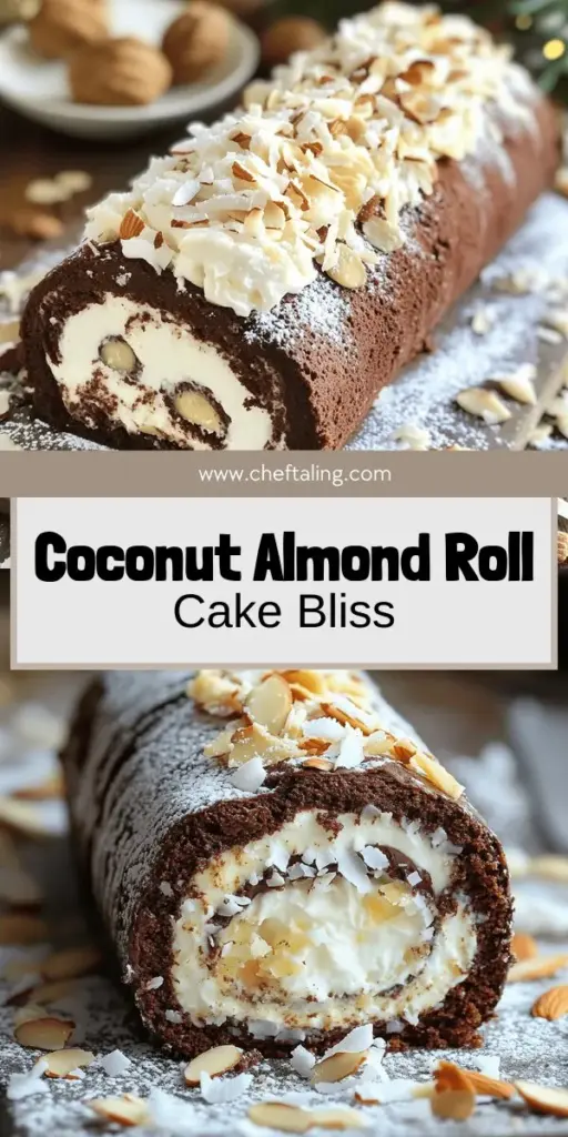 Bake a delicious Coconut Almond Swiss Roll Cake with our easy recipe that combines sweet coconut and nutty almond flavors for a fluffy treat everyone will love. Perfect for family gatherings or tea parties, this delightful dessert features simple ingredients and step-by-step instructions. Get ready to impress your guests with this beautiful cake! Click through to explore the full recipe and unleash your inner baker today!