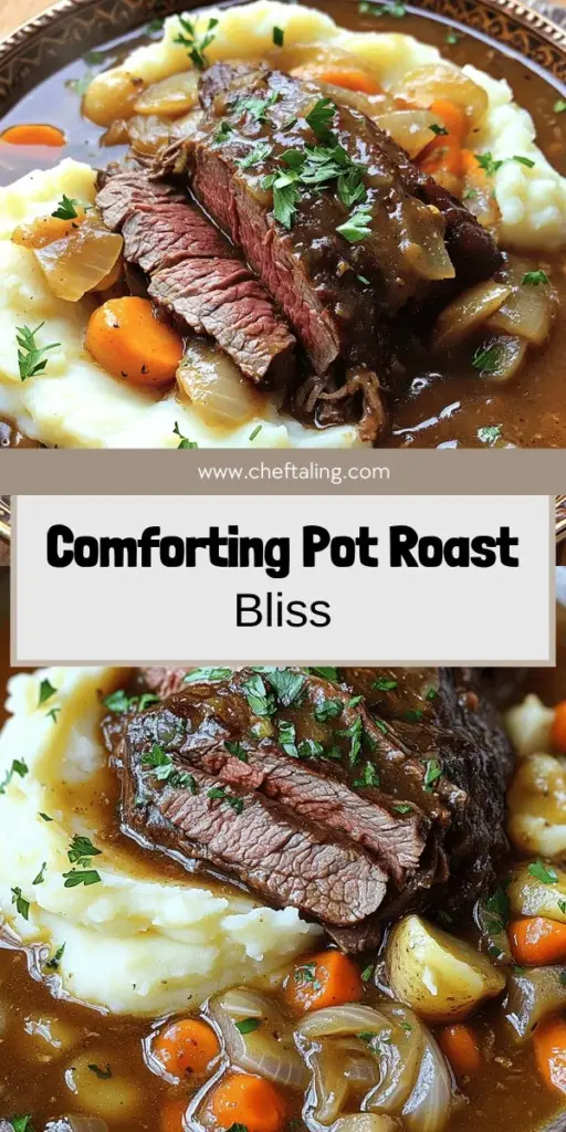 Discover the ultimate comfort meal with this delicious pot roast over mashed potatoes recipe! Perfectly seasoned, tender beef chuck roast simmered in savory broth paired with creamy mashed potatoes make for a heartwarming dish. Learn essential tips and ingredients to impress your family with rich flavors. Click through for the complete recipe and bring this savory comfort meal to your dinner table tonight!
