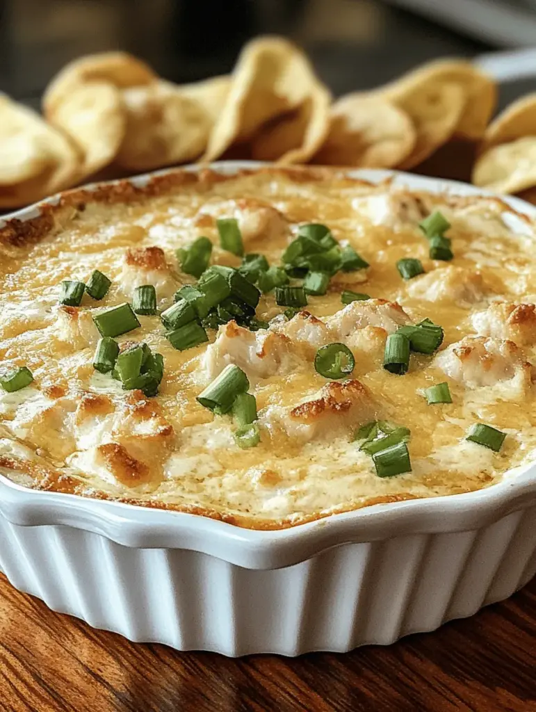 Indulge in the rich flavors of Creamy Crab Rangoon Dip, the perfect appetizer for your next gathering! This easy-to-make dish blends creamy cheese, tender crab meat, and a hint of garlic for a mouthwatering treat. Serve it warm with crisp tortilla chips or fresh veggies, and watch your guests rave about this delicious twist on a classic favorite. Elevate your snack game and enjoy the smiles that follow with every bite!