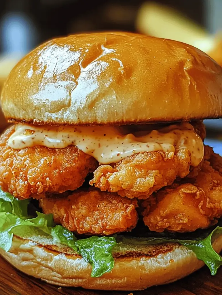 Indulge in the ultimate comfort food with this Crispy Buttermilk Fried Chicken Sandwich! Perfectly seasoned and fried to a golden crisp, this sandwich combines juicy chicken with a tangy buttermilk marinade for maximum flavor. Layer it with fresh lettuce, tomatoes, and your favorite sauce for a satisfying meal that will satisfy all your cravings. Discover the step-by-step recipe and enjoy a homemade delight that’s perfect for any occasion!