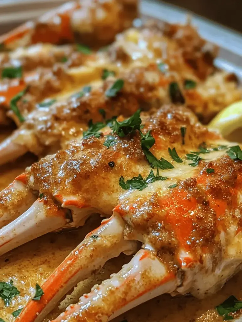 Indulge in the deliciousness of baked crab legs in butter sauce with this easy-to-follow recipe! Perfect for seafood lovers, these tender crab legs are coated in a rich, savory butter sauce that enhances their natural sweetness. Ideal for special occasions or a cozy dinner at home, this dish is sure to impress. Discover the simple steps to create this mouthwatering meal and elevate your dining experience today!