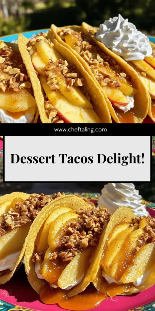 Discover a delightful twist on dessert with Apple Cheesecake Tacos! These fun treats combine creamy cheesecake filling with sweet apple slices, all wrapped in crispy taco shells. Perfect for any occasion, they are easy to make and even more enjoyable to eat. Explore the full recipe now and learn to create this playful dessert that will impress your guests and satisfy your sweet tooth. Click to uncover all the delicious details!
