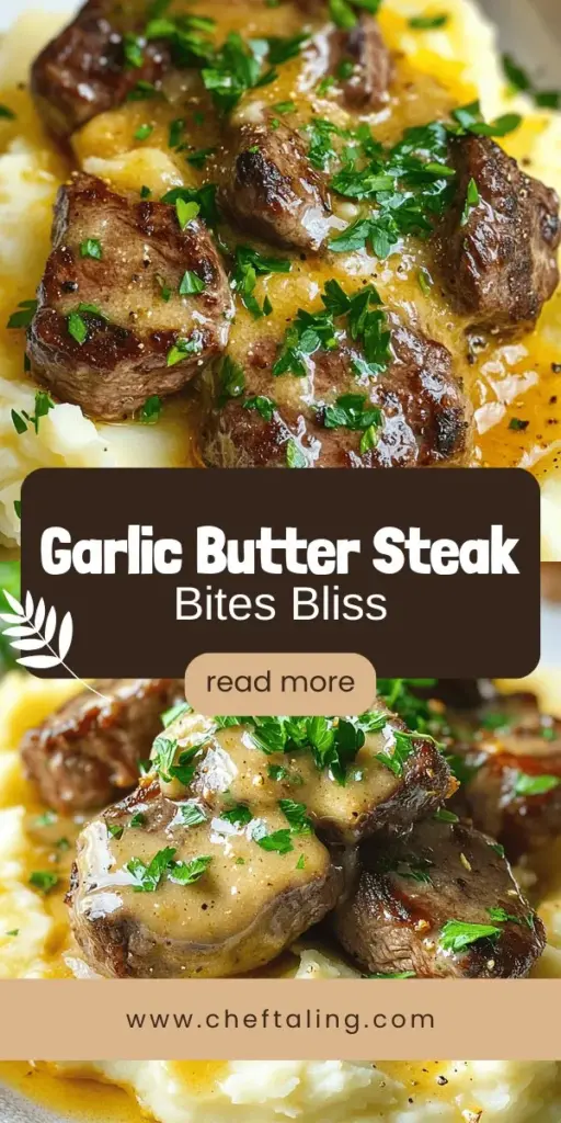 Savor the deliciousness of Creamy Garlic Butter Steak Bites with Mashed Potatoes! This crowd-pleasing recipe features juicy steak tossed in a rich garlic butter sauce, paired perfectly with creamy homemade mashed potatoes. Ideal for impressing guests or enjoying a treat for yourself, it's simple yet packed with flavor. Click through for the full recipe and discover tips for perfecting your dish today!