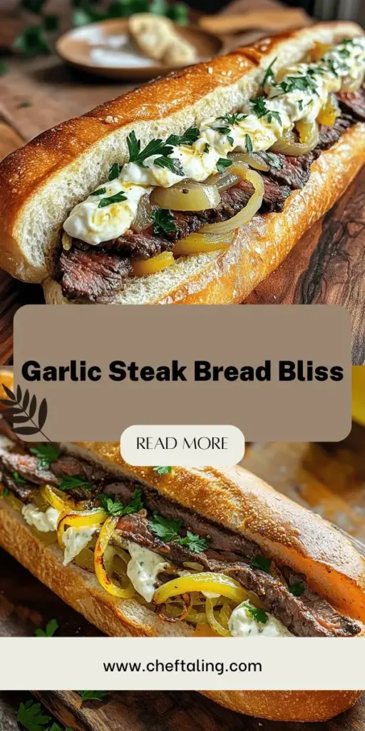 Elevate your dinner with the Best Garlic Philly Cheesesteak Bread Delight! This mouthwatering recipe combines tender ribeye, sautéed garlic, melty provolone, and fresh veggies, all nestled in a crusty baguette. Perfect for impressing guests or enjoying a cozy night in, this gourmet sandwich is easy to make and full of flavor. Click through to explore the full recipe and get ready to create a delicious feast your family will love!