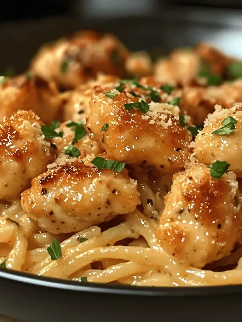 Indulge in a mouthwatering meal with these Garlic Butter Chicken Bites paired with creamy Parmesan pasta. This easy recipe combines tender chicken coated in rich garlic butter, served over a bed of luscious pasta that’s bursting with cheesy flavor. Perfect for busy weeknights or special occasions, this dish is sure to impress family and friends. Get ready to savor every bite and elevate your dinner game with this delicious combination!