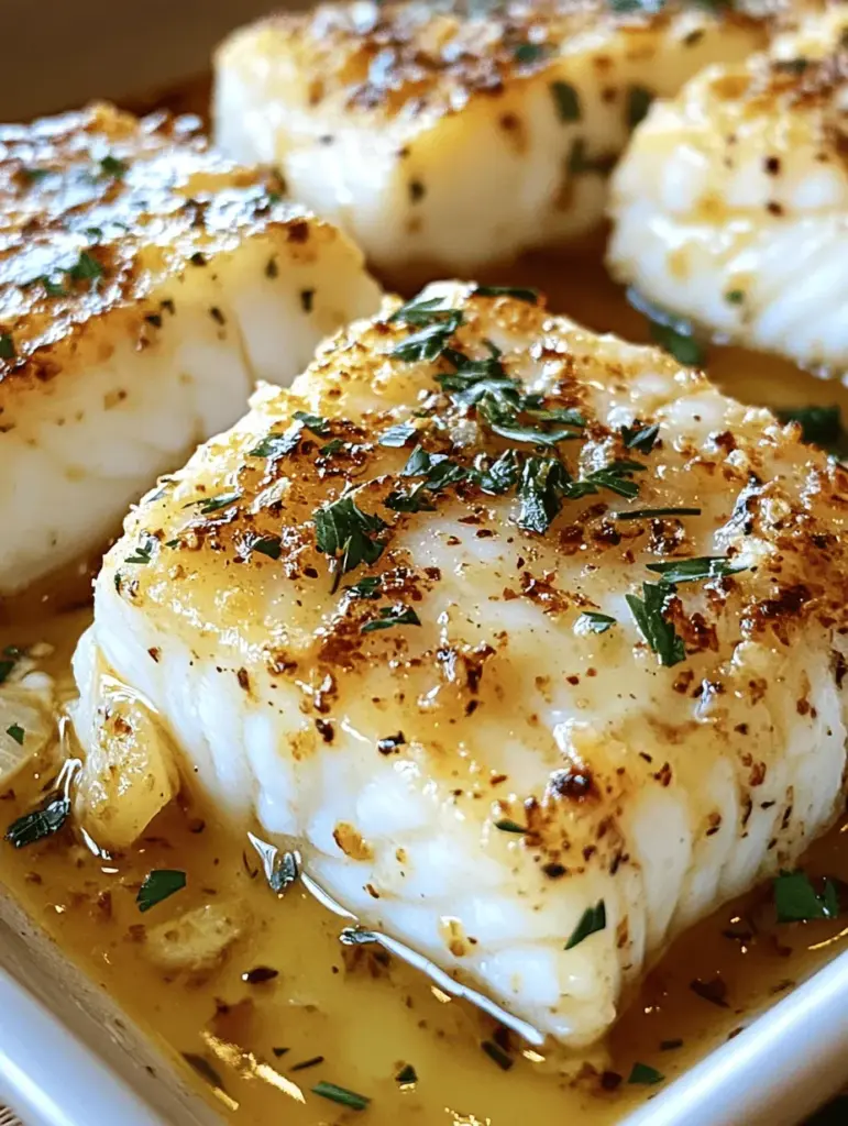 Indulge in the rich flavors of Garlic Butter Cod, a dish that elevates your dining experience with ease. Perfectly baked or pan-seared, this succulent fish is infused with aromatic garlic and creamy butter, creating a mouthwatering meal that's both simple and gourmet. Ideal for a weeknight dinner or entertaining guests, this recipe is sure to impress. Dive into a delightful culinary journey that combines health and taste effortlessly. Try it today!