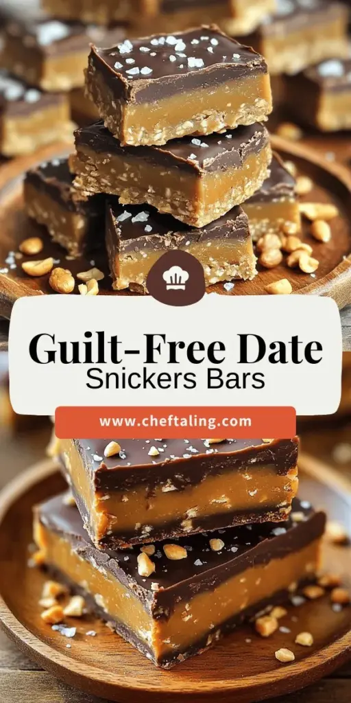 Indulge in Healthy Date Snickers, a deliciously guilt-free treat that combines the sweetness of dates with the richness of peanut butter and dark chocolate. Packed with nutrients and free from refined sugars, these bars are perfect for satisfying your sweet tooth while boosting your energy. Discover the easy step-by-step recipe, fun variations, and health benefits in our blog post. Click through to explore how to make this wholesome snack today!
