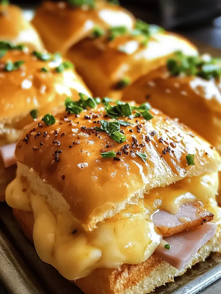 Discover the ultimate comfort food with these Heavenly Ham and Cheese Sliders! Perfect for parties, game days, or family gatherings, this easy recipe combines savory ham and melty cheese, all nestled in soft sliders. With a buttery topping that elevates each bite, these sliders are sure to be a hit. Quick to assemble and baked to perfection, they're perfect for impressing guests or satisfying cravings. Try this delightful recipe today!