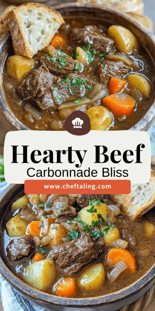Warm up your kitchen with this flavorful and hearty Beef Carbonnade Stew recipe. Perfect for cozy evenings, this dish combines delicious beef, caramelized onions, and aromatic spices for a comforting meal. Discover essential ingredients, step-by-step instructions, and tips to avoid common cooking mistakes. Ready to impress your family or guests? Click through to explore this delightful recipe and make your stew unforgettable!