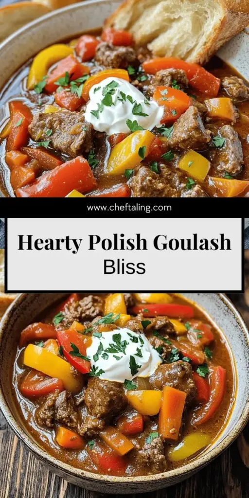 Warm up your evenings with this delicious Polish goulash, a hearty comfort food that's packed with flavor! This cozy dish combines tender beef with fresh vegetables and aromatic spices, making it perfect for family gatherings during colder months. Discover easy steps, key ingredients, and creative variations that cater to all tastes. Dive into the full recipe and bring a taste of Poland to your table—click through to explore!