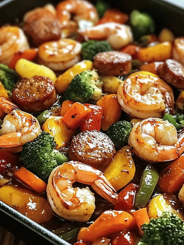 Looking for a quick and delicious meal? Try this Easy Honey Garlic Shrimp with Sausage and Veggies recipe! In just 30 minutes, you can create a flavorful dish packed with succulent shrimp, savory sausage, and vibrant veggies, all beautifully coated in a sweet and savory honey garlic sauce. Perfect for busy weeknights or a cozy dinner at home. Save this recipe for an irresistible meal that everyone will love!