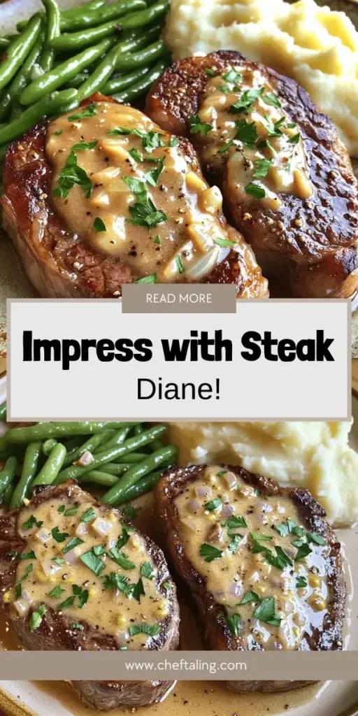 Elevate your dinner game with this Classic Steak Diane Recipe that’s simple yet incredibly flavorful. Perfect for impressing guests or a cozy night in, this dish combines juicy beef steaks with a rich, creamy sauce made from garlic, shallots, and a hint of mustard. Discover the straightforward steps and expert tips to make restaurant-quality Steak Diane at home. Click through to explore the full recipe and unleash your culinary skills!