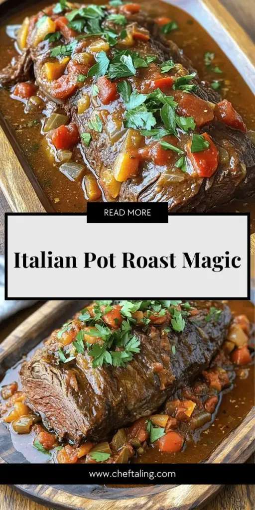 Impress your loved ones with this mouthwatering Italian Pot Roast, known as Stracotto alla Fiorentina. This rich recipe combines tender beef chuck, fresh herbs, and flavorful vegetables, creating a dish that's perfect for any occasion. Learn the essential cooking techniques and tips to achieve fork-tender meat and a delicious sauce. Click through to explore this comforting recipe that will warm both hearts and bellies!