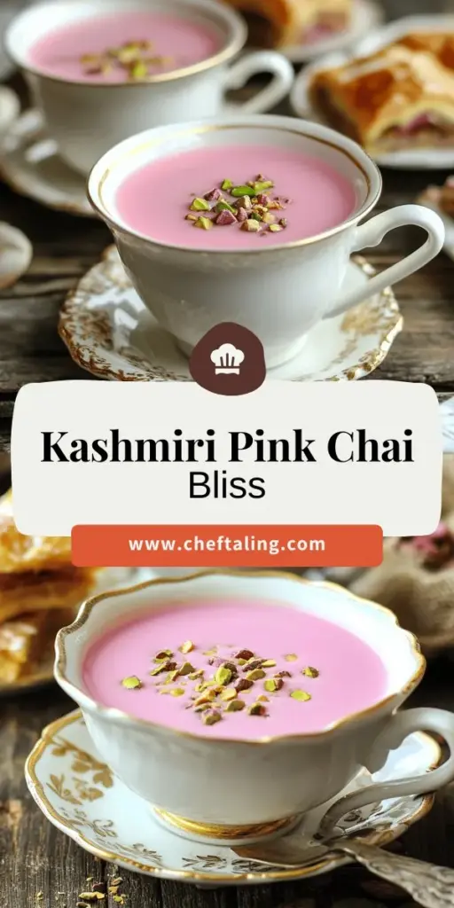 Experience the warmth of Kashmiri Pink Chai, a deliciously inviting beverage that’s a comforting hug in a cup. This traditional recipe features stunning pink hues and rich flavor, crafted with the finest Kashmiri green tea leaves and aromatic spices. Discover simple steps to create this delightful drink at home and explore variations that can suit your taste. Click through to explore the full recipe and bring this unique experience to your kitchen!