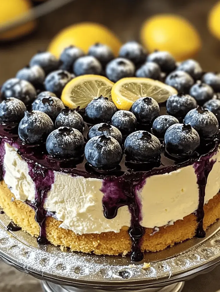 Indulge in the perfect blend of flavors with this Lemon Blueberry Cheesecake Cake! This delightful treat combines zesty lemon and sweet blueberries for a refreshing dessert that's perfect for any occasion. With layers of rich cheesecake and moist cake, it’s a showstopper for gatherings and a favorite for family dinners. Easy to make and irresistibly delicious, this recipe will have everyone coming back for seconds! Try it today!