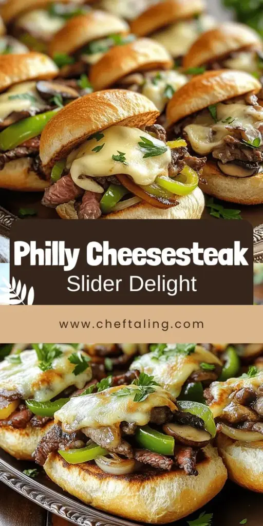 Savor the taste of Philly cheesesteak sliders with this simple and delicious recipe! These bite-sized sandwiches combine tender ribeye steak, sautéed veggies, and melted provolone cheese, all tucked into soft slider rolls for a perfect party treat. Easy to make and endlessly customizable, these sliders are sure to impress your guests. Click through to explore the full recipe and discover variations you're sure to love!