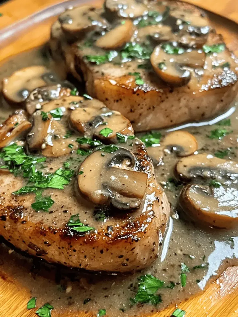 Discover the delicious world of savory pork chops smothered in rich mushroom gravy! This simple, mouthwatering recipe combines tender pork chops with a creamy, flavorful sauce made from fresh mushrooms and aromatic herbs. Perfect for weeknight dinners or special occasions, this dish is sure to impress your family and friends. Elevate your cooking with this delightful meal that pairs wonderfully with mashed potatoes or rice. Save this recipe for a tasty dinner idea!