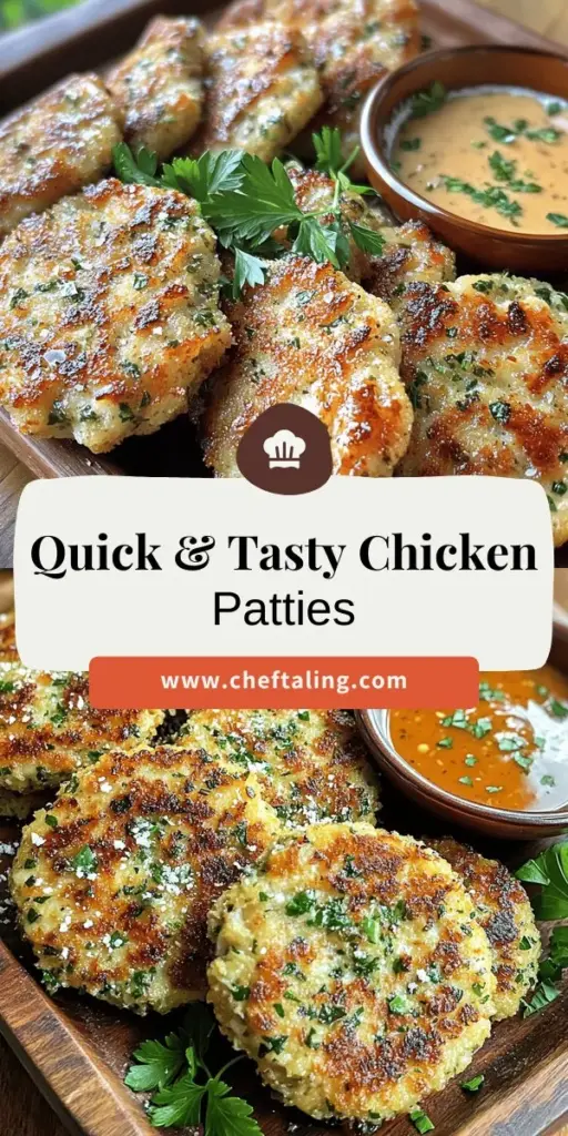 Looking for a quick and tasty meal? Try these easy chicken cakes, also known as chicken patties! Packed with flavor and nutrients, they're simple to make and perfect for any occasion. Discover the essential ingredients, cooking methods, and delicious variations that will impress your family and friends. Dive into the full recipe now to transform your kitchen into a culinary paradise with these mouthwatering chicken patties!