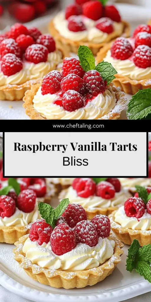 Elevate your dessert game with these Vanilla Cream Tarts with Fresh Raspberries Delight! This easy recipe combines creamy vanilla filling and vibrant raspberries, creating a stunning treat that's sure to impress. From selecting high-quality ingredients to mastering the perfect crust, I've got you covered with step-by-step guidance. Explore the full recipe to create a delicious dessert that will wow your friends and family. Click now to get started!