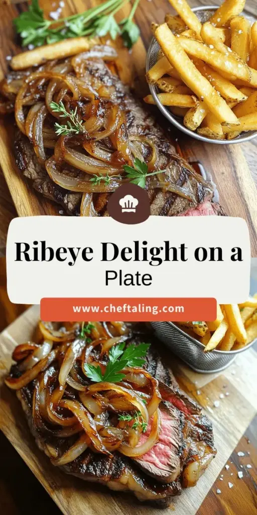 Indulge in a mouthwatering Ribeye Steak with French Onions and Crispy Fries feast that will wow your taste buds! This guide shares essential ingredients and expert cooking techniques to help you master this delicious dish, whether you're a novice or an experienced cook. Elevate your dinner menu with these flavorful tips and impress your guests! Click through to discover the full recipe and bring this satisfying meal to your table!