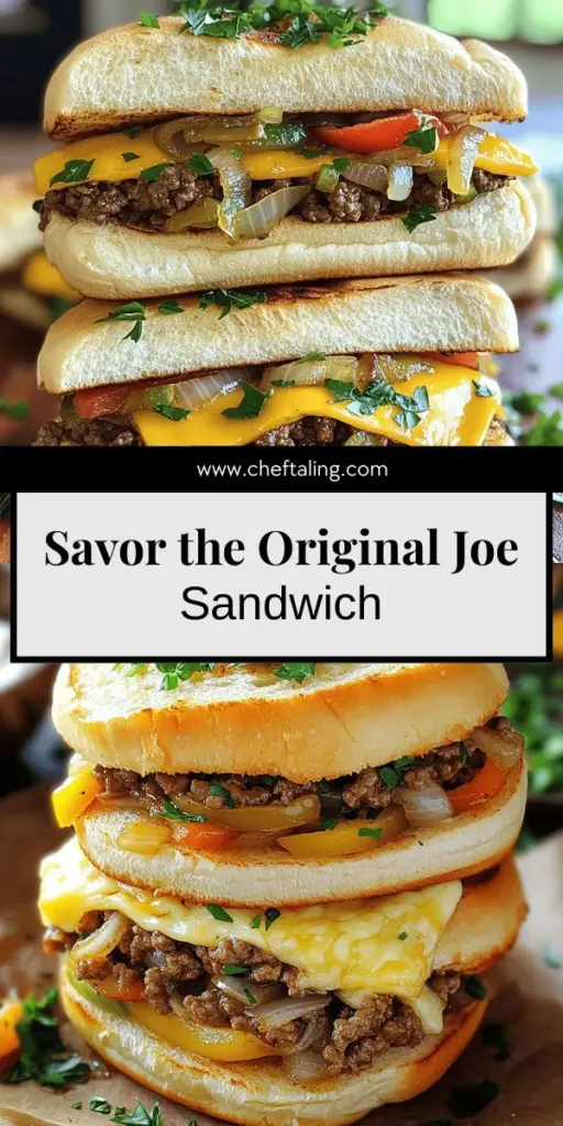 Discover the flavorful experience of the Original Joe Sandwich, a delicious blend of Italian and American culinary traditions dating back to the 1930s! This hearty dish combines ground beef, fresh veggies, and provolone cheese, creating a taste that brings families and friends together. Whether you're looking to try it at a local diner or whip it up at home, don’t miss out on exploring the full recipe and making your lunch unforgettable. Dive into this classic now!