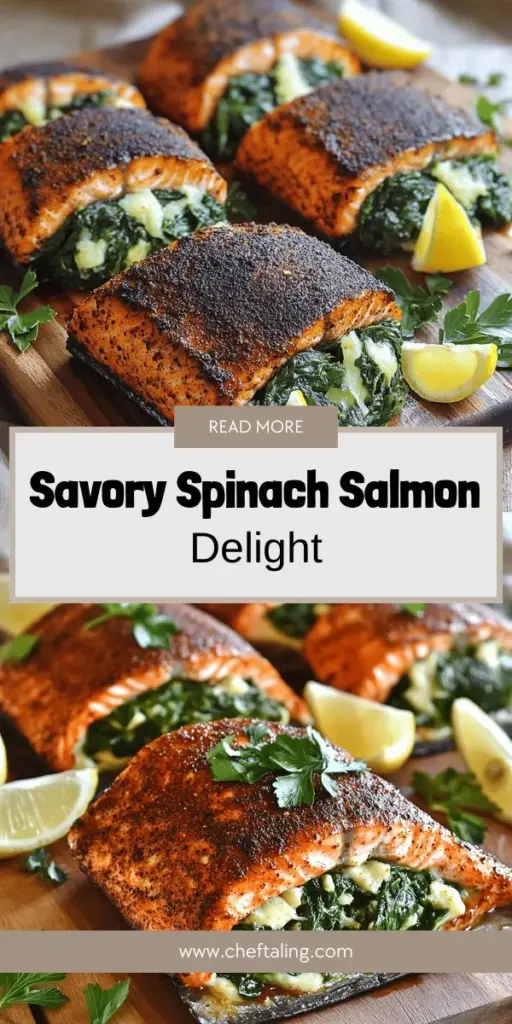 Elevate your dinner game with this incredible Blackened Salmon Stuffed with Spinach and Parmesan Delight! This recipe features perfectly seasoned salmon fillets stuffed with a creamy spinach and cheese filling, providing a meal that's both delicious and impressive. From gathering your ingredients to mastering cooking techniques, I'll walk you through every step. Ready to make a memorable dish? Click to explore the full recipe and get cooking!