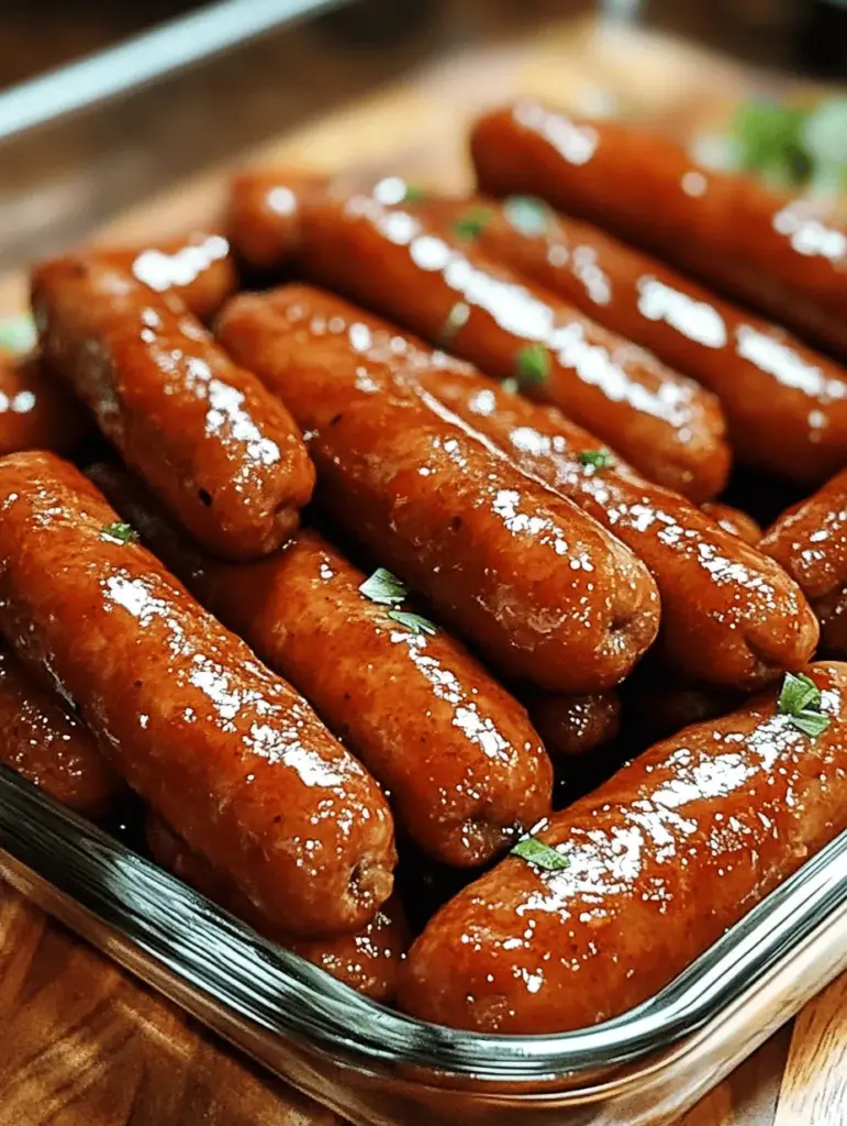 Discover the ultimate party appetizer with this Smoky Sweet & Spicy Little Smokies Recipe! Perfectly seasoned sausage links combine sweet and spicy flavors for an irresistible bite. Easy to prepare, they’re a crowd-pleaser at any gathering, from game days to holiday celebrations. Serve them with toothpicks for the perfect finger food experience. Try this delightful recipe and watch your guests come back for seconds!