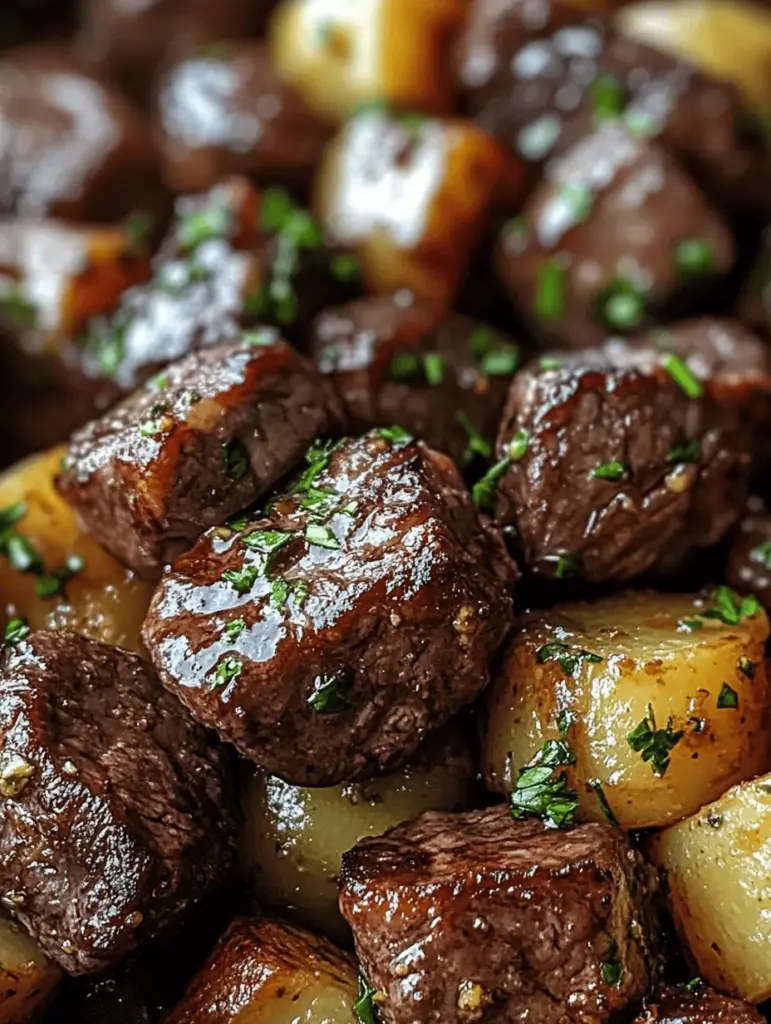 Indulge in a deliciously easy Garlic Butter Steak Bites and Potatoes recipe that's perfect for weeknight dinners or special occasions. This flavorful dish features tender steak bites cooked to perfection and tossed with crispy potatoes, all drenched in a rich garlic butter sauce. Quick to make and irresistibly tasty, it's sure to become a family favorite. Try it tonight and elevate your dinner game with this savory delight!