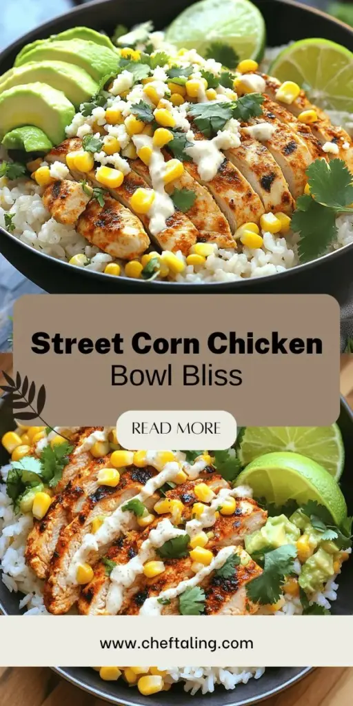 Get ready to savor the flavors of a Street Corn Chicken Rice Bowl! This delicious meal combines savory chicken, sweet corn, and fluffy jasmine rice, all topped with a creamy lime mayo sauce. Perfect for any dietary preference, this recipe is quick to make and utterly satisfying. Discover easy cooking tips, fun variations, and serving suggestions to impress your family and friends. Click through to explore the full recipe and elevate your mealtime!
