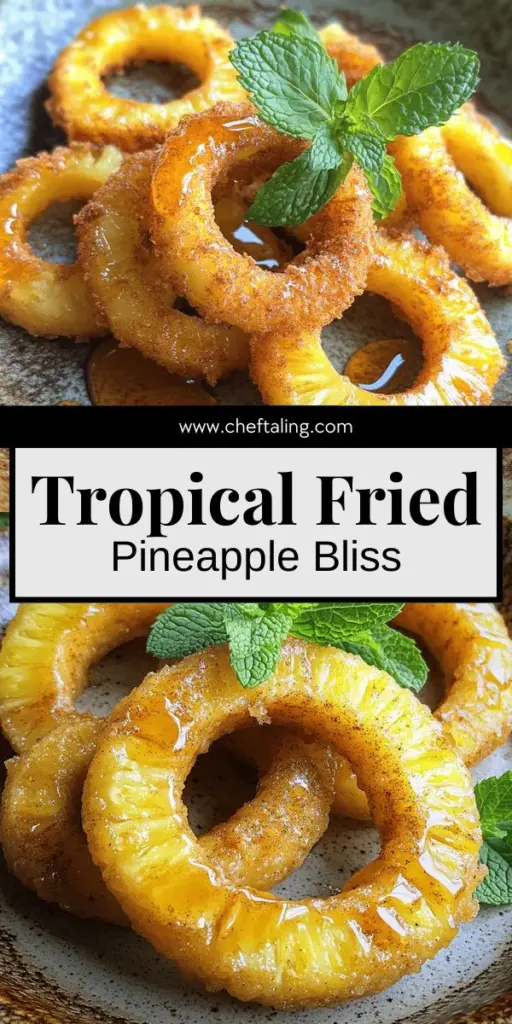 Craving a delicious tropical snack? Try making fried pineapple rings! This quick and easy recipe brings together the perfect combination of sweet and crunchy flavors. With simple ingredients and easy steps, you can create a delightful treat that's perfect for any occasion. Discover tips for crispiness and serving suggestions to elevate your dish. Click through to explore the full recipe and make this tasty fried pineapple snack today!