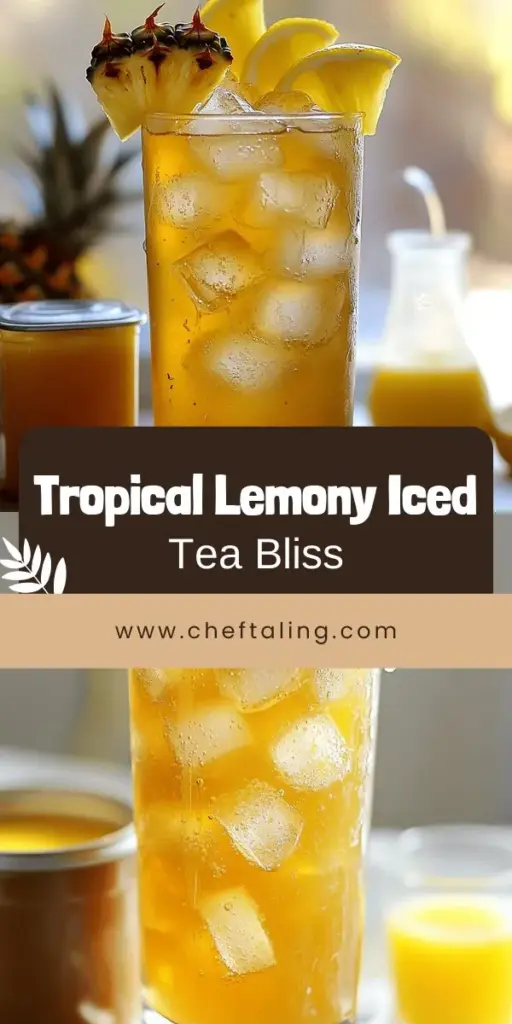Beat the heat with this delicious Lemony Pineapple Iced Tea recipe that brings a tropical twist to your sipping experience. Easy to prepare with refreshing ingredients like fresh pineapple, lemon juice, and black tea, this drink is perfect for summer parties or a solo treat. Discover fun variations and garnishing tips to customize it just the way you like! Click through for the full recipe and make your summer gatherings unforgettable!