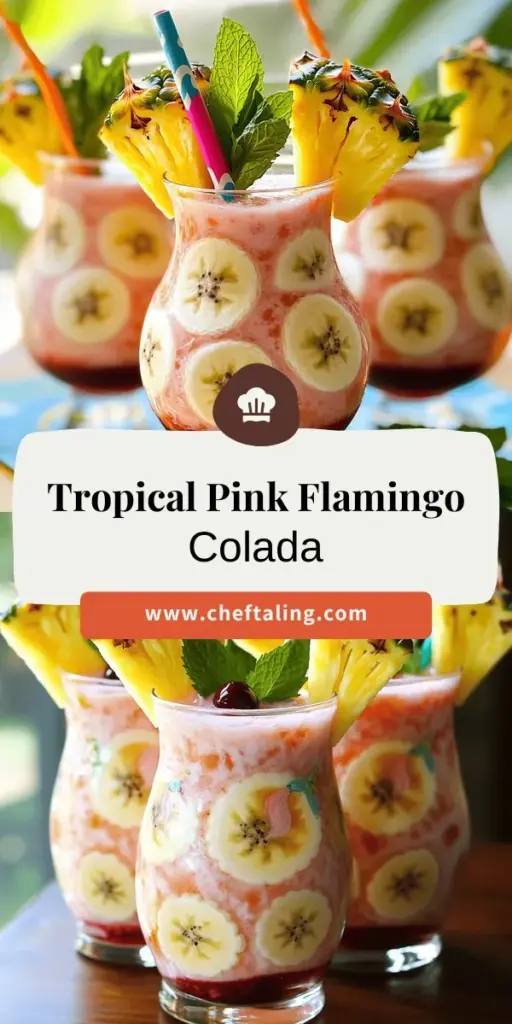 Beat the summer heat with the enticing Pink Flamingo Colada, a vibrant tropical drink that’s perfect for any gathering or poolside relaxation! This delightful cocktail blends juicy pineapple, creamy banana, and coconut milk for an irresistible taste. Discover the easy recipe, fun variations, and garnishing tips that will make your drink stand out. Click through to explore this refreshing tropical beverage and impress your friends with your mixology skills!